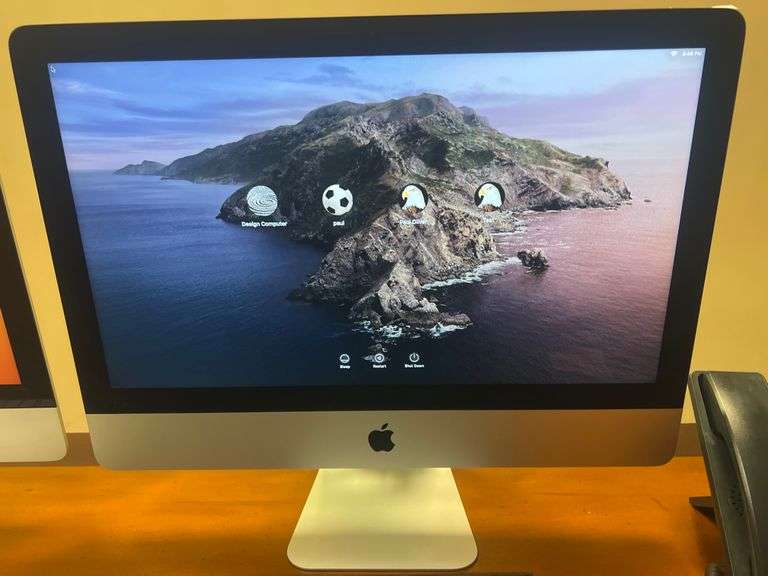 APPLE A1418 21.5" ALL-IN-ONE DESKTOP MONITOR WITH POWER CABLE AND BARSONE USB SWITCH INCLD.