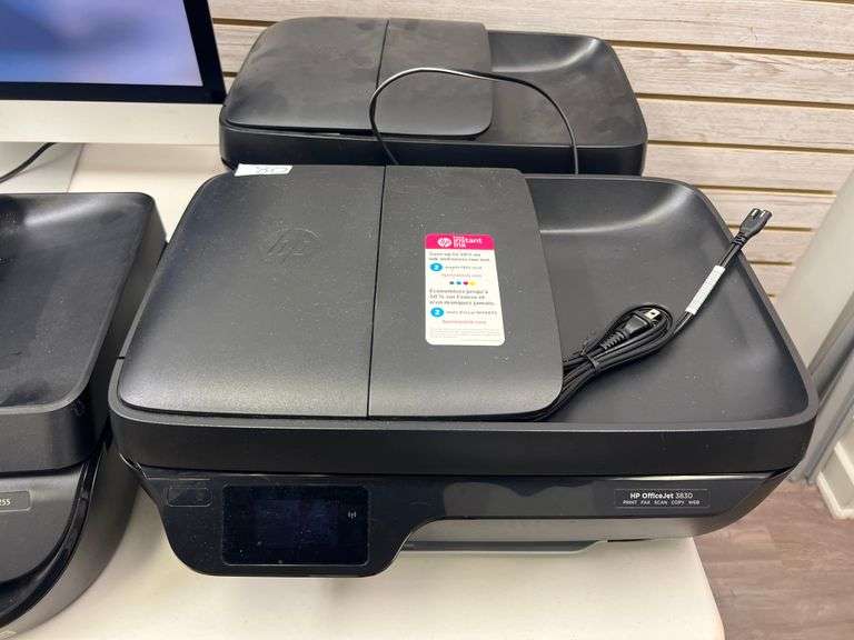 HP OFFICEJET 383 PRINTERS WITH SINGLE POWER CABLE IN WORKING CONDITION, BUT ONE WITH SLIGHT DAMAGE