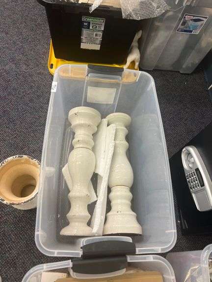 67030 TAPERED CERAMIC CANDLE PILLARS APROX 20"