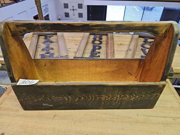 RAW WOOD ACCENT BASKET APROX 21"x6"x13"