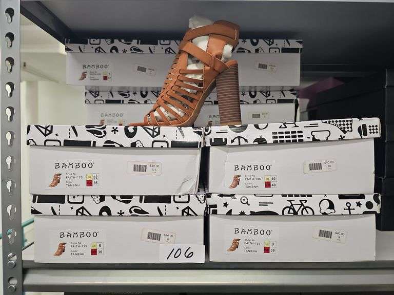 BAMBOO FAITH-13S TANBNH WOMEN'S SANDALS RETAIL $40 EA. NEW IN BOX SIZES INCLUDE 5.5, 6, 7, 8 , 8.5, 9, 10