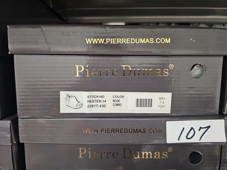 PIERRE DUMAS BEIGE COMBO HESTER-14 WOMEN'S SANDALS 22617-430 RETAIL $45 EA. NEW IN BOX SIZES INCLUDE 6.5, 6, 7.5, 8 , 10