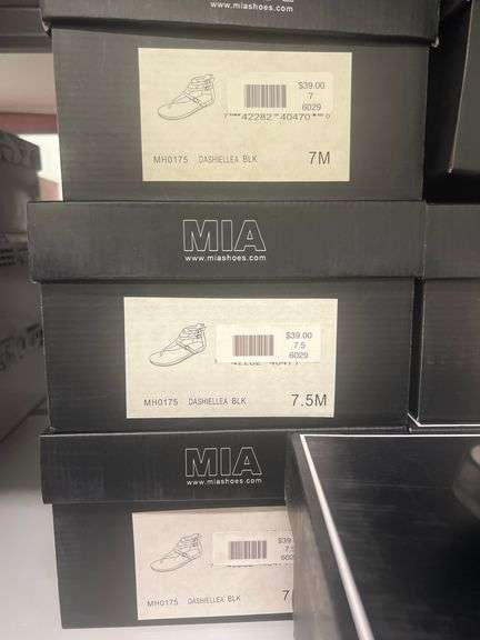 MIA DASHIELLA BLACK WOMEN'S SANDALS MH0175 RETAIL $39 EA. NEW IN BOX SIZES INCLUDE 6, 7, 7.5, 8.5