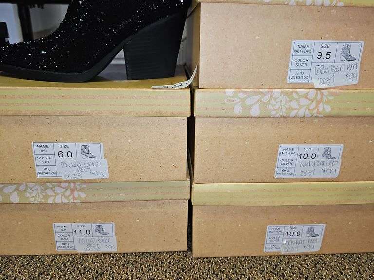 VERY G WOMEN'S COW GIRL BOOTIES IN MAYA, KADY PEARL RETAIL $99 EA. NEW IN BOX SIZES INCLUDE 6, 9.5, 10, 11