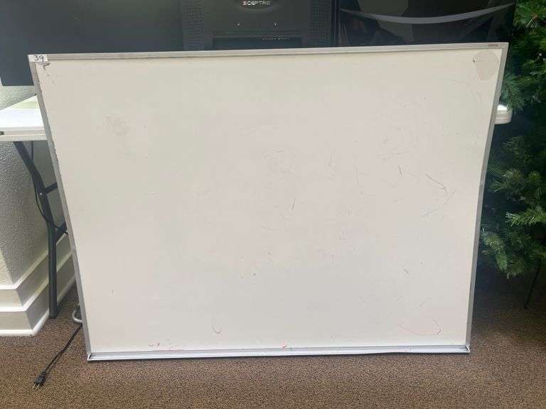 STAPLES WALL HANGING DRY ERASE BOARD APROX 4'x3'