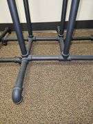 CUSTOM FABRICATED METAL PIPING CLOTHING RACK APROX 22"x22"x54"