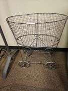 METAL WIRE BASKETS INCLUDING VINTAGE STYLE CARRIAGE