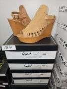 QUPID CIMMICK-94A WOMEN'S SANDALS IN TAN DISTRESS NUBUCK PU RETAIL $27 EA. NEW IN BOX SIZES INCLUDE 6, 6.5, 7, 7.5, 8 , 8.5