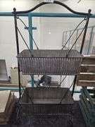 HANGING BASKET METAL STORAGE SHELF APROX 2'x10"x45"