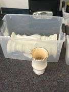67030 TAPERED CERAMIC CANDLE PILLARS APROX 20"