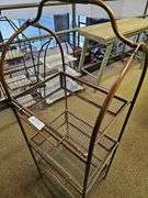 COPPER COLORED 3-TIER DECORATIVE SHELF WITH REMOVABLE BASKETS APROX 17"x14"x4'