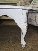 WHITE RUSTIC SOLID WOOD COFFEE TABLE APROX 45"x27"x16"