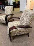 BEST CHAIRS 3800E UPHOLSTERED ACCENT CHAIR WITH SOLID WOOD LEGS APROX 3'H