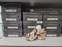 PIERRE DUMAS BEIGE COMBO HESTER-14 WOMEN'S SANDALS 22617-430 RETAIL $45 EA. NEW IN BOX SIZES INCLUDE 6.5, 6, 7.5, 8 , 10