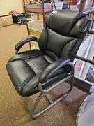 LEATHER STATIONARY OFFICE CHAIR