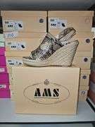 AWS CHARLOTTE-3 SNAKE PRINT WOMEN'S HIGH HEEL SANDALS  RETAIL $41 EA. NEW IN BOX SIZES INCLUDE 7,9,8.5 & MORE