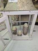 A&B HOME BORGHESE CANDLE LANTERN CABINET APROX 1'x7"x20"