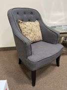 CHARLTON HOME LIZTON BARREL CHAIR IN DARK/GREY ESPRESSO