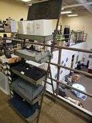 METAL A-FRAME STORE DISPLAY SHELVING UNIT APROX 2'x25"x66" TOTAL SIZE… EACH BASKET APROX 22"x11"x3"