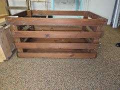 RAW WOODEN STORAGE CRATE APROX 25"x15"x1'
