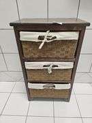 3-BASKET SMALL STORAGE UNIT APROX 15"x 9" x 25"
