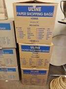 ULINE PAPER SHOPPING BAGS VOGUE 16"x6"x12" WITH 250 PER CARTON S-7099 KRAFT