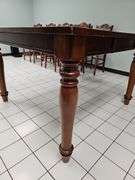 SOLID WOOD DINING TABLE APROX 54"SQ x 3'H *Would be great for restoration project