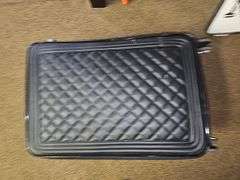 LEATHER LIKE 4-WHEEL SUITCASE FULL OF VARIOUS LIGHT UP SHADOW BOX LETTERS APROX 10"H