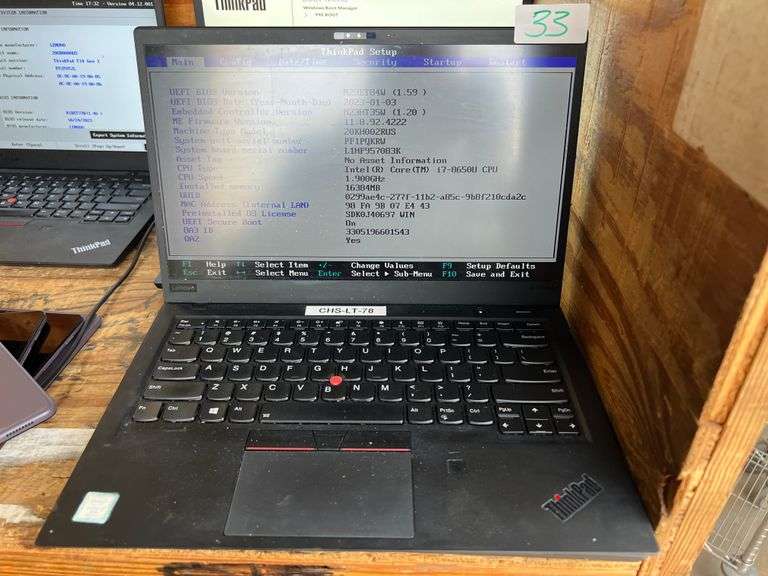 LENOVO X1 CARBON THINKPAD WITH CORE i7 vPRO I8TH GEN INTEL