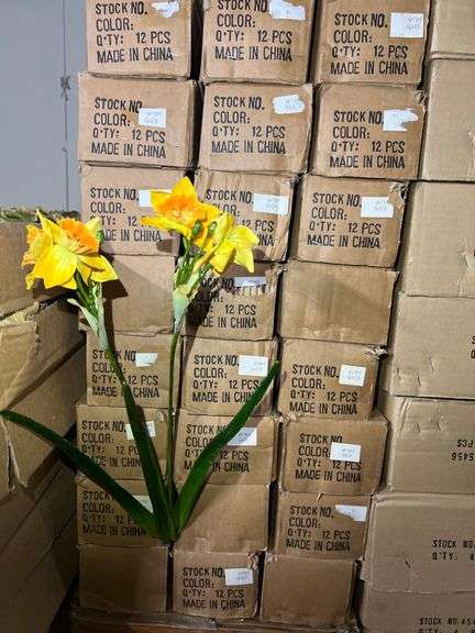 AMERICAN BEST ARTIFICIAL SILK FLOWER 21" 41701 GOLD COLOR ALL NEW IN CASE.. SOLD PER CASE OF 144
