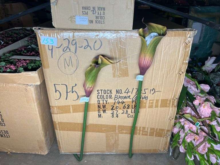 AMERICAN BEST ARTIFICIAL SILK BROWN OLIVE FLOWER 30" ALL NEW IN CASE.. SOLD PER DOZEN