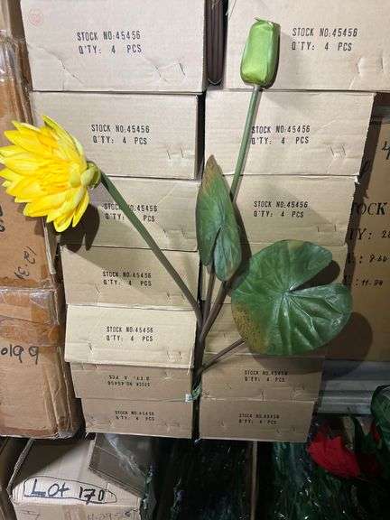 AMERICAN BEST ARTIFICIAL SILK FLOWER 31" 45456 YELLOW COLOR ALL NEW IN CASE.. SOLD PER 4-PACK