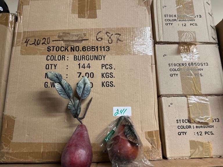AMERICAN BEST BURGANDY FAUX FRUIT 6" 6851113EACH NEW AND INDIVIDUALLY PACKAGED WITH 200 IN LOT