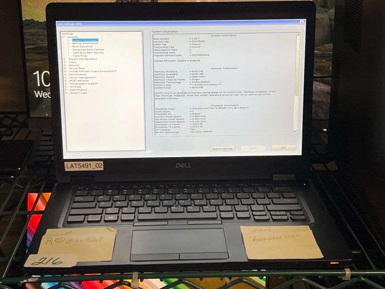 DELL LATITUDE 5491 LAPTOP WITH CORE i5 vPRO 8TH GEN INTEL