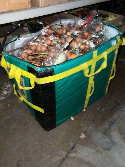 2'SQUARE SHIPPING CONTAINER FULL OF AMERICAN BEST ARTIFICIAL VEGGIES ALL NEW IN CASE.. APROX 200 IN CASE