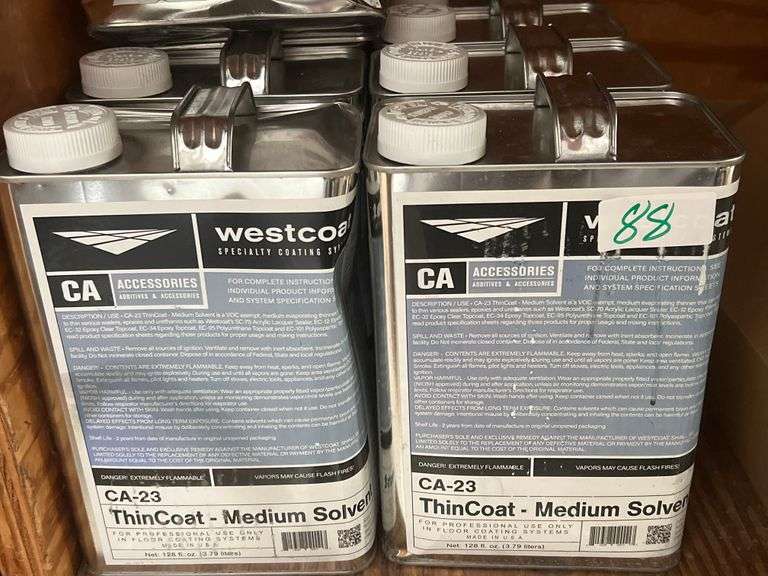 WESTCOAT SPECIALTY COATING SYSTEMS CA-23 THIN COAT MEDIUM SOLVENT FOR PROFESSIONAL USE 128FL OZ  56-CA23-98