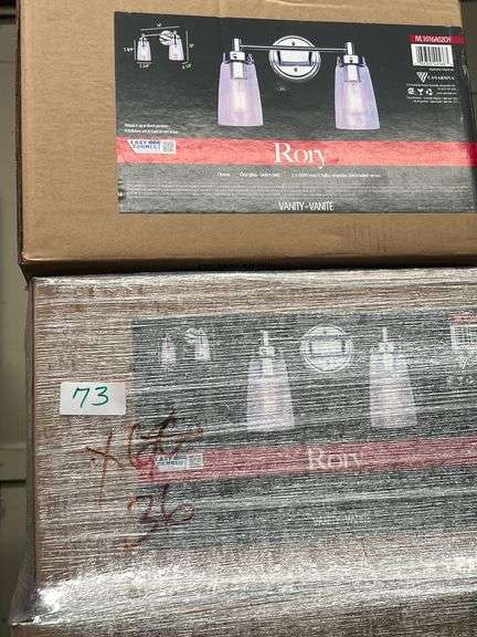CANARMNA RORY CHROME 2-LIGHT VANITY IVL1016A02CH  MOUNT UP OR DOWN POSITION, CLEAR GLASS 100W MAX BRAND NEW IN BOX SOLD PER BOX
