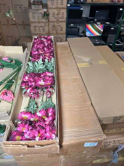 AMERICAN BEST ARTIFICIAL SILK 28" SILKY CRINKLE DAISY SPRAY FLOWERS 4101813 ALL NEW IN CASE.. SOLD PER 2-DOZEN