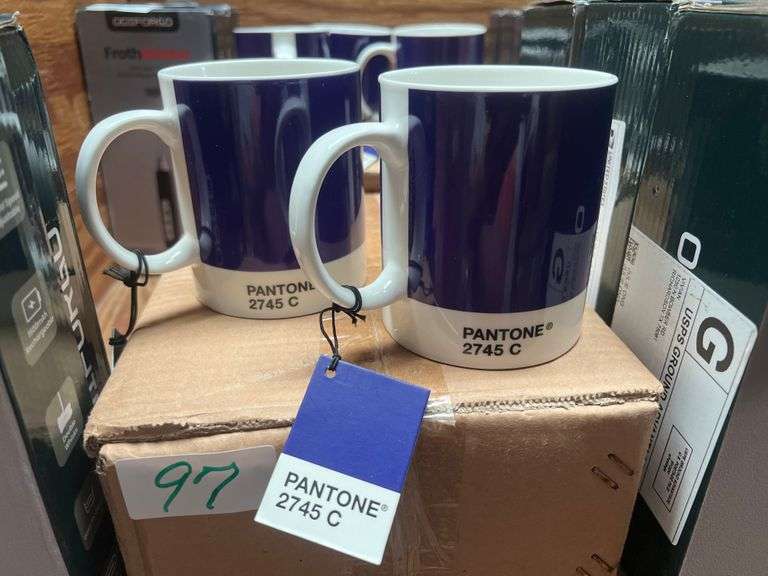 PANTONE VIOLET 2745 C CERAMIC COFFEE MUG SOLD PER PACK OF 6