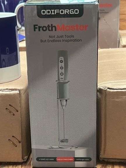 ODIFORGO FROTH MASTER RECHARGEABLE BLACK MILK FROTHER