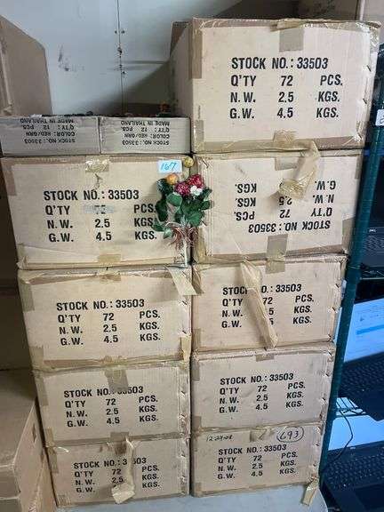 AMERICAN BEST ARTIFICIAL SILK STRAWBERRY STEM 13" 33503 ALL NEW IN CASE.. SOLD PER CASE OF 72