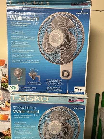 LASKO 12" OSCILLATING WALL MOUNT FAN M12900