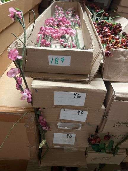 ARTIFICIAL SILK CACTUS MAUVE FLOWER 30" 43031 ALL NEW IN CASE.. SOLD PER DOZEN