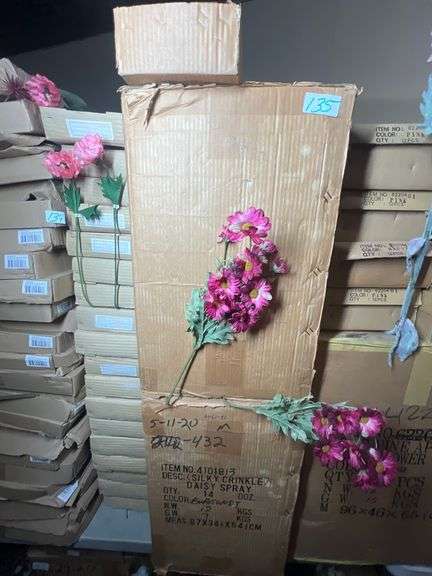 AMERICAN BEST ARTIFICIAL SILK 28" SILKY CRINKLE DAISY SPRAY FLOWERS 4101813 ALL NEW IN CASE.. SOLD PER 2-DOZEN