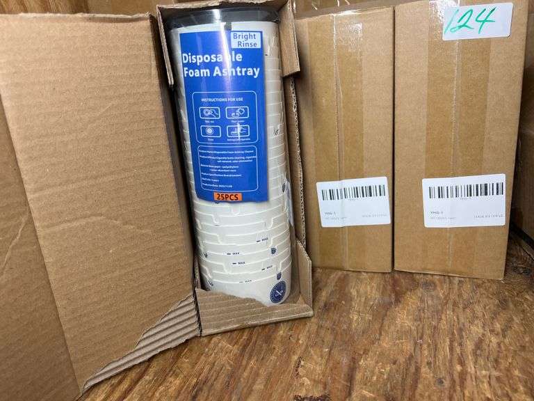 BRIGHT RINSE DISPOSABLE FOAM ASHTRAY PACK OF 25 EACH