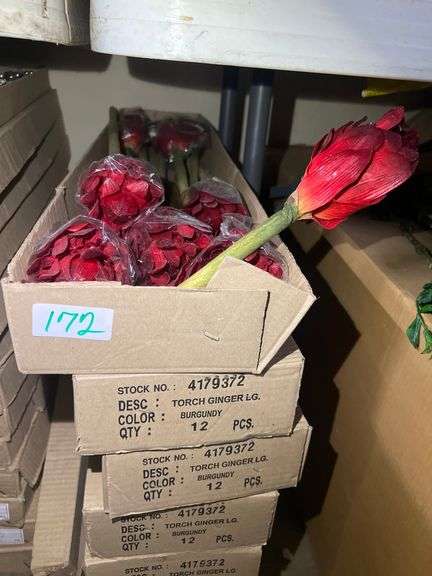 AMERICAN BEST ARTIFICIAL SILK TORCH GINGER 24" RED COLOR 4179372 ALL NEW IN CASE.. SOLD PER DOZEN