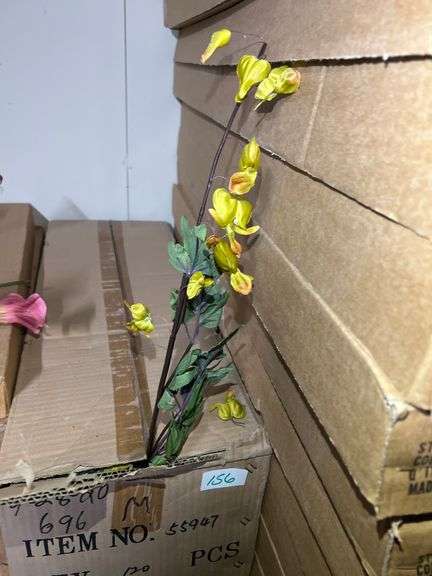 AMERICAN BEST ARTIFICIAL SILK FLOWER STEM DARK YELLOW COLOR 55947 APROX 31" ALL NEW IN CASE.. SOLD PER DOZEN