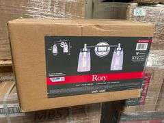 CANARMNA RORY CHROME 2-LIGHT VANITY IVL1016A02CH  MOUNT UP OR DOWN POSITION, CLEAR GLASS 100W MAX BRAND NEW IN BOX SOLD PER BOX