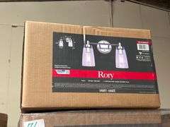 CANARMNA RORY CHROME 2-LIGHT VANITY IVL1016A02CH MOUNT UP OR DOWN POSITION, CLEAR GLASS 100W MAX BRAND NEW IN BOX SOLD PER BOX