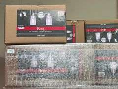 CANARMNA RORY CHROME 2-LIGHT VANITY IVL1016A02CH  MOUNT UP OR DOWN POSITION, CLEAR GLASS 100W MAX BRAND NEW IN BOX SOLD PER BOX